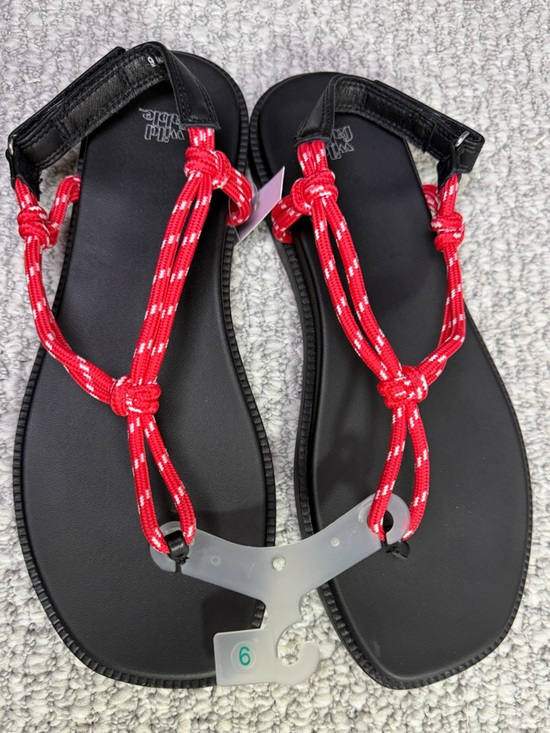 wild fable Shoes - Wild Fable Black Sandals-Red Rope Strap lightweight-comfortable-Women size 9